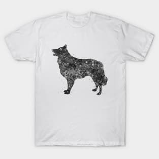 Schipperke Dog black and white T-Shirt